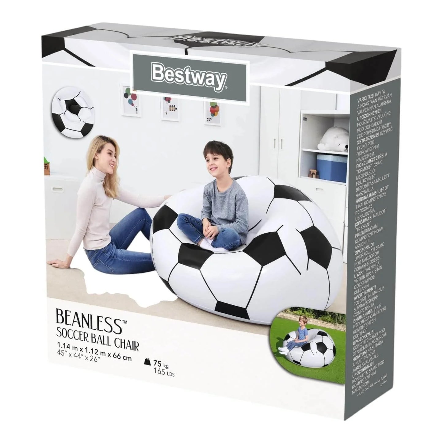 Sillón Inflable Fútbol 1.14MX1.12MX66Cm Bestway