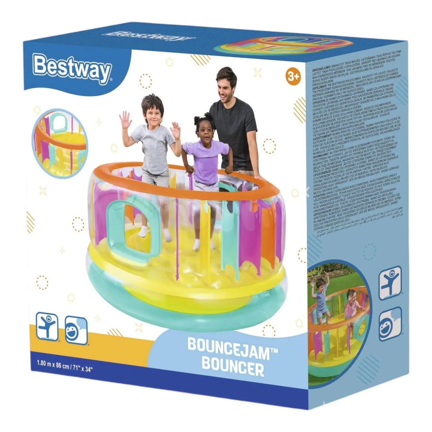 Castillo inflable para niños +3 años 1.80M X 86Cm Bestway