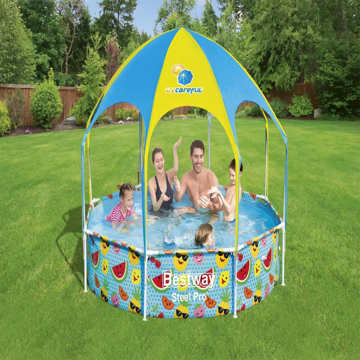 Piscina Bestway Redonda Con Toldo y Neblina Agua 2.44MX51Cm